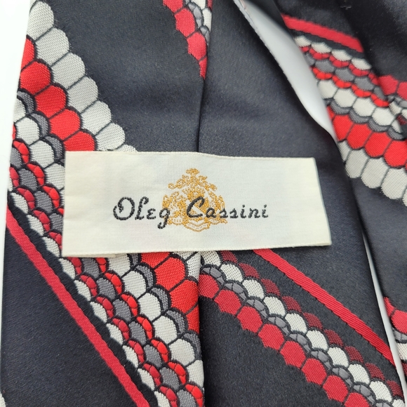 OLEG CASSINI | vintage pattern stripe tie - Picture 4 of 4